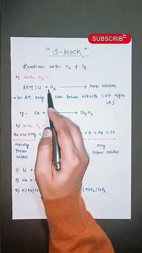 S Block Elements Reactions Trick #neet #jee