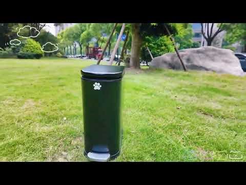 Organizelink Dog Poop Trash Can Outside with Odor Control Lid & Step Pedal