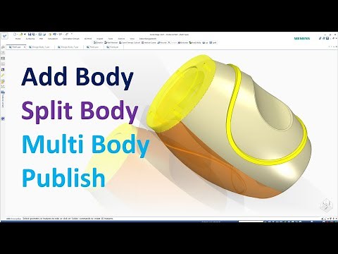 Solid Edge Tutorials #40 | How to use Add Body - Split Body (Boolean) - Multi Body Publish Command