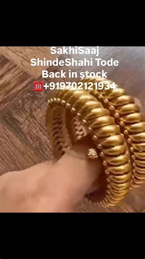 SakhiSaaj_EthnicJewellery on Instagram: "Shindeshahi tode Hot selling design To place an order, please follow these steps: 1. Select your design 2. Send us the design photo / design name on whatsapp (+91 9702121934) 3. Provide detail delivery address with pincode We’ll confirm price + availability + shipping details shortly 😊 Whatsapp msg & call only on +91 9702121934 Payment Mode - * GPay / PhonePe / Internet Banking * No CoD #sakhisaajjewellery #shindeshahitode #brassjewellery #maharashtrianj