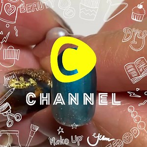 61K views · 108 reactions | Deep Blue Sea Cave Nails✨ This is a nail design method using two types of polish. By using silver metal polish for the base, it looks more shiny. | C Channel | Facebook