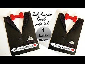 DIY Suit/Tuxedo Greeting card Tutorial | How to make Greetings for Birthday | Birthday Card for Him