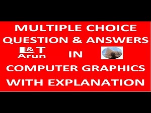 Multiple Choice Questions with Answers in Computer Graphics in TAMIL | MCQ in CG