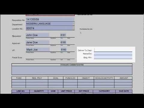 How to Fill-out the Purchase Requisition Form