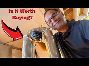 Deflecto Easy Connecting Dryer Vent Hook Up Kit, Flexible Semi-Rigid Aluminum Duct, 4" x 8'