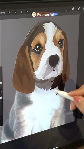 When You Trace Your Dog & It Actually Looks Like Him 😂 #digitalart #tracing #artprocess #dogmoments