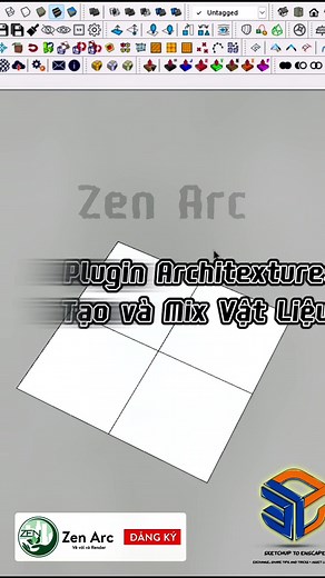 Chúc mừng ngày Kiến Trúc Sư Việt Nam 24/7. Plugin Architextures tạo và mix vật liệu #sketchup #plugin #sketchuptutorial #sketchuptoenscape #enscape