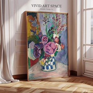 Henri Matisse Painting Print - Les Pivoines | Canvas Print | Giclée Print | Fine Art Print | Large Wall Art Print | Colorful Wall Art Poster - Etsy