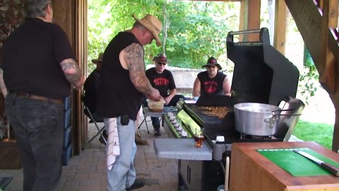 Chapter meet-up with the BBQ Pit Boys