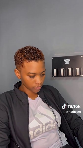 Texturised Haircut with Copper Blonde Highlights