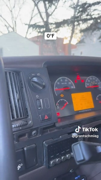 2017 Volvo D13 cold start in 0°F. Truck came from down south so no intake preheater at all. It has a block heater but this is just a test to see if it will actually start if I’m not able to plug it in. I actually hate DEF. #volvo #diesel #coldstart