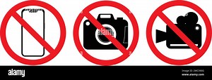 No Photography, No Videography , Mobile Camera Prohibited sign Stock Vector Image & Art - Alamy