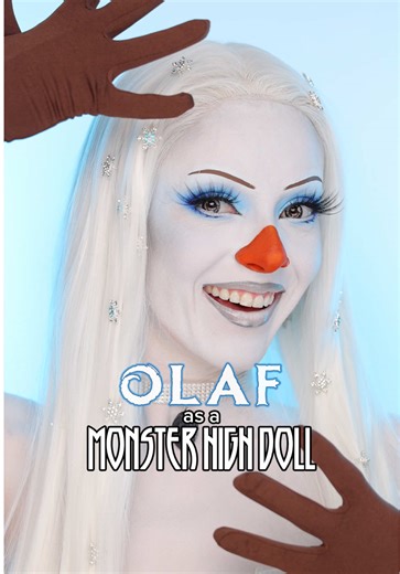 Olaf from Frozen as a Monster High Doll - Makeup Tutorial