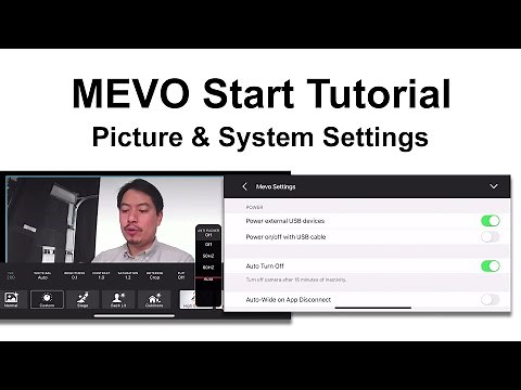 Mevo Start Tutorial - Image and System Settings