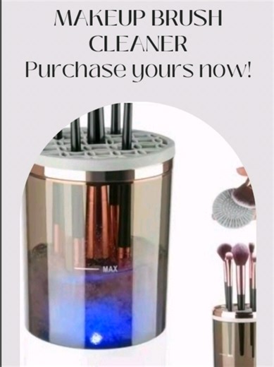 Electric Makeup Brush Cleaner, All - in - One Makeup Brush Cleaning Machine, Ultra - fast Electric Spinning Cleaner for Most Sized Brushes, Perfect Gift for Women #MakeupBrushCleaner #BeautyTok #makeupbrushcleaning #tiktokshop