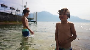 Two Kids Bathing Lake Child Feeling Stock Footage Video (100% Royalty-free) 1082727403 | Shutterstock
