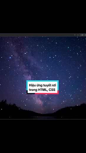 Hiệu ứng tuyết rơi - Snow Falling Effect with HTML, CSS #LearnOnTikTok #code_with_koi #fyp #coding #html #css #effect #frontend #fe #trend #trending #thinhhanh #xuhuong