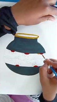 pot decoration ideas with poster colour#artlesson #artclass #potdecorationideas #easydrawing #paints