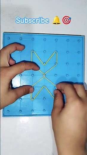 Geoboard Fun! 🔵🟢#games #diy #geoboard #homeschoolingfun #creativekids