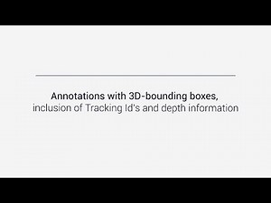Annotations with 3D-bounding boxes, inclusion of Tracking ID's and depth information