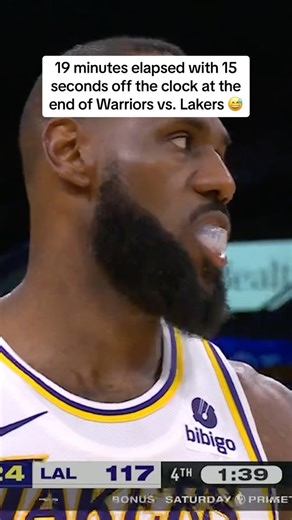 SportsCenter on Instagram: "The shot clock malfunction at the end of Warriors vs. Lakers caused a 19 minute delay."