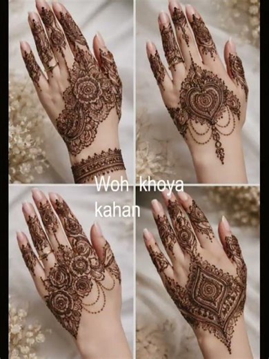 new mehndi designs for back hand simpal and unique # mehndi 🌟