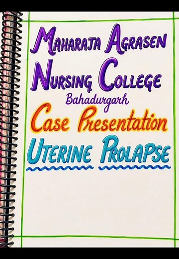 CASE PRESENTATION ON UTERINE PROLAPSE # nursing notes # OBG