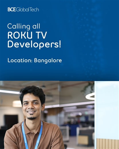 BCE Global Tech | We’re looking for Roku TV Developers! If you’re passionate about streaming technologies, performance optimization, and building apps that... | Instagram