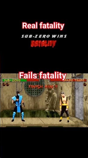 fatality fails sub zero bi-han #shorts #mortalkombat #comedy #sega #retro #fail #fatality