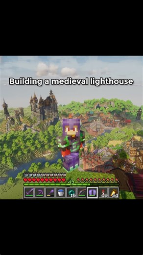 Medieval Lighthouse 🔥#minecraft #minecraftbuilds #minecraftsurvival