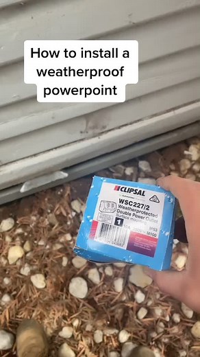 A quick how to install a weatherproof PowerPoint #sparkyhacks #diy #fyp