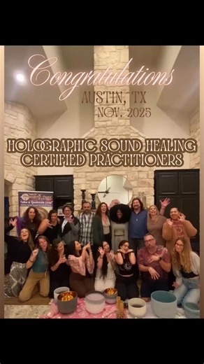 Congratulations to ALL of our new Holographic Sound Healing Certified Practitioners. Those that took the Trainings here in Austin & Dallas & Colorado from the last half of this year. We are so happy to have all these wonderful new Practitioners join us in sharing this healing work! ￼💫 HOLOGRAPHIC SOUND HEALING Certification Trainings: 📍HSH Teacher Training - L4 (in Austin) - Jan. 23-25, 2026 REGISTER NOW for EARLYBIRD SPECIALS!!! www.holographicsound.com/collections/events ￼💫 EGYPT JOURNEY: M