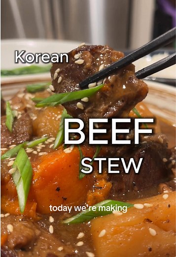 Pressure cooker korean beef stew - delicious meal in minutes! #beefstew #koreanrecipe #pressurecooker #ninjapressurecooker #instantpot #quickrecipes #weeknightdinner #homecook