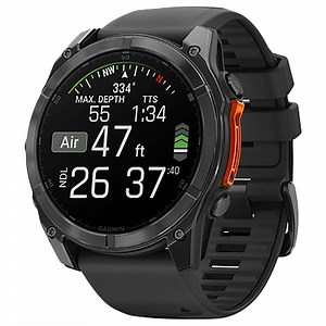 Garmin Fenix 8 AMOLED 51mm Smartwatch Slate Gray With Black Silicone Band 010-02905-00