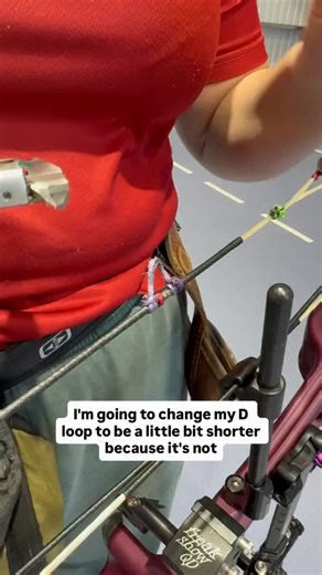 Here’s a super quick run down of how I change my d-loop just a tiny amount when it doesn’t feel quite right 😊 #CompoundArchery #Changes #Maintenance #Archery #Mybo | Ella Gibson's Archery