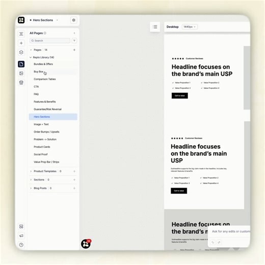 Get Replo Library for FREE→ 10x your page builds + testing output→ Drag & drop templates→ Pre-built sections→ Responsive mobile-first designsClick the link below to get instant access 🫳🫳https://t.co/S8fTKZ6Y2k