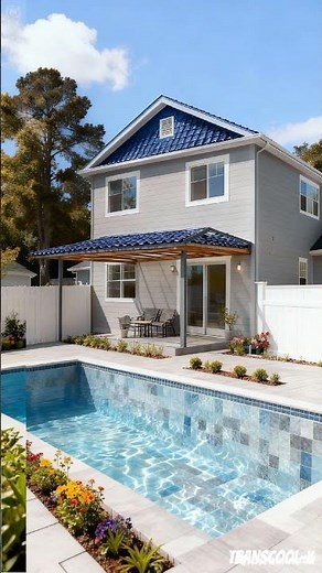 Empty Backyard Turned Into a Stunning Pool Oasis! 💦 | Backyard Makeover Transformation #beforeafter