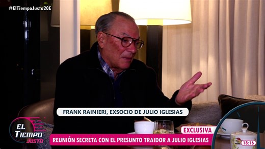 Así ha sido la entrevista con Frank Rainieri, presunto traidor de Julio Iglesias, en 'El tiempo justo': "Él me llamó preocupado"
