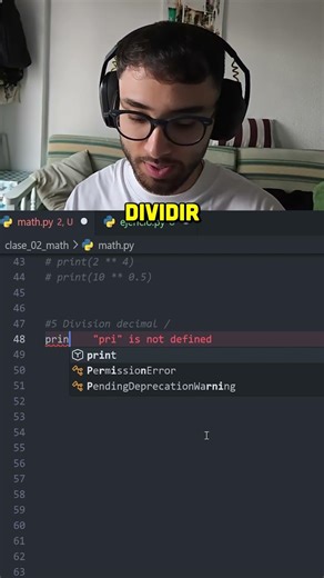 🐍 Cómo hacer DIVISIONES con DECIMALES en Python | #Shorts #Python