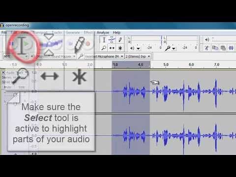 Getting started with Audacity: Editing audio