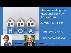Webinar: Understanding the HOA and the New Addendum