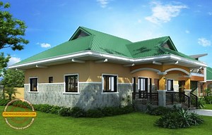 Free Bungalow Home Blueprints and Floor Plans With 2 Bedrooms, 3 Bedrooms And 4 Bedrooms