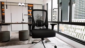 Leisuremod Office Chair Ergonomic Mid-Back Mesh Computer Chair with Swivel and Tilt Adorit Series in Grey AO60GR