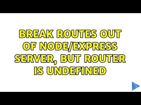 break routes out of Node/Express server, but router is undefined
