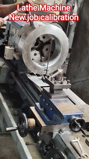 Lathe Machine | New Job surface calibration #manufacturing #viral #trending #shorts