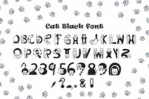Cats Black font, a Symbol Font by Kseniia Kuznetsova