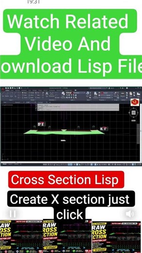 Quick Draw Road Section in AutoCAD #shorts