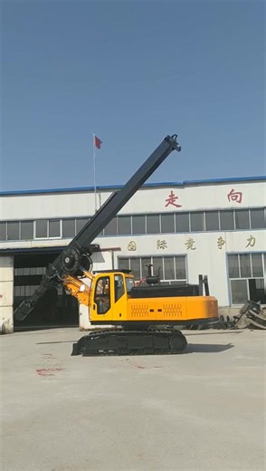 Square bar rotary drilling rig. Foundation piles, power grid piles, bridge pils, their work is amazing. #rig #drillingrig #heavymachinery #foundationdrilling #factory