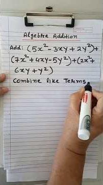 Combine Like Terms Made Simple, Algebra Addition Made Easy