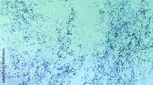 Spread of new life and evolution in universe. Abstract global warming and climate change 3d animation loop background concept for growth, blue renewable energy, microbial biofuel or hydrogen power.